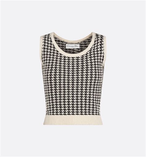 dior houndstooth sweater